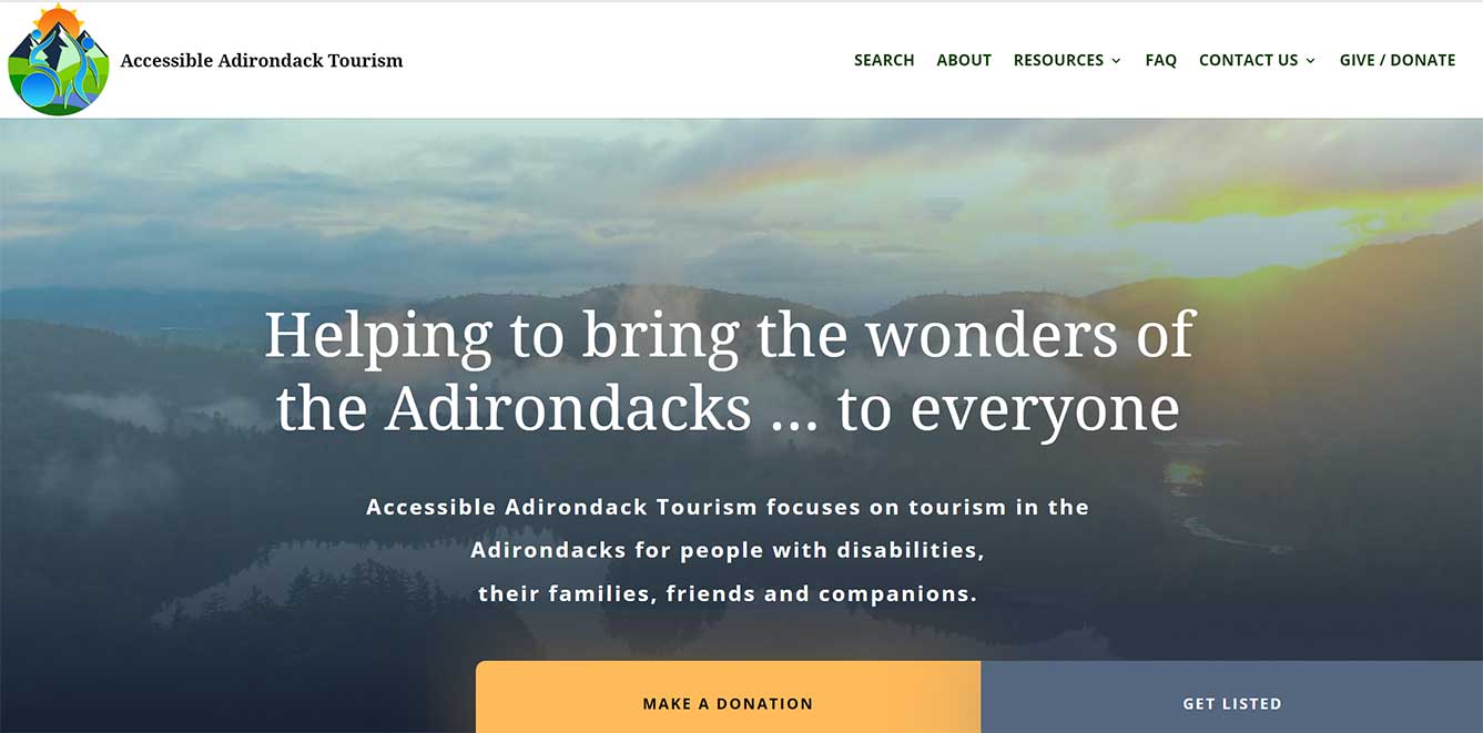 Website for Accessible Adirondack Tourism